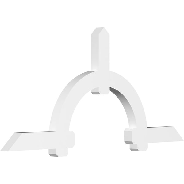 Ekena Millwork Ericson Architectural Grade PVC Gable Bracket, 96"W x 44"H x 4"D x 6"F, 11/12 Pitch GBP096X44X0406ERI00 - main